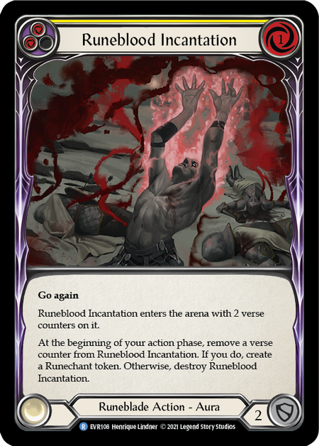 Runeblood Incantation (Yellow) | Rare - First Edition