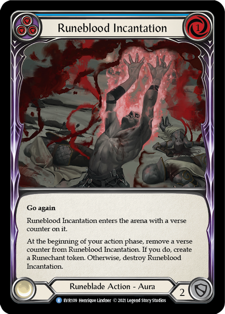 Runeblood Incantation (Blue) | Rare - First Edition