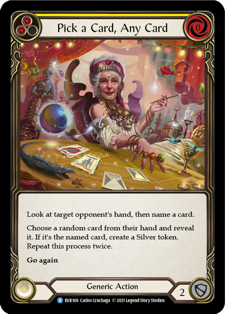 Pick a Card, Any Card (Yellow) | Rare - First Edition
