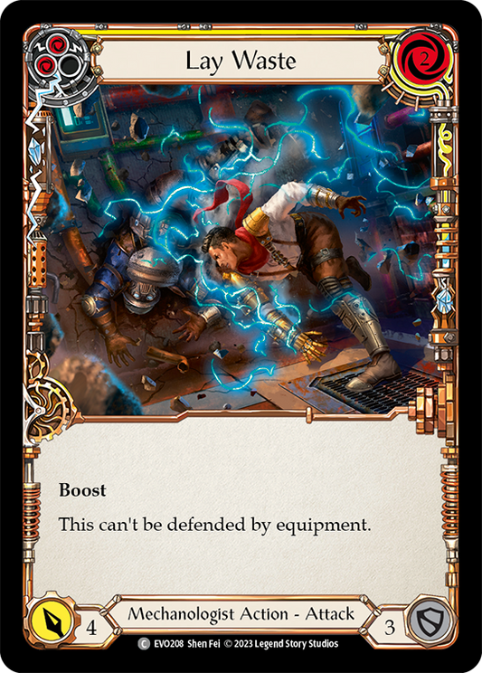 Lay Waste (Yellow) | Common [Rainbow Foil]
