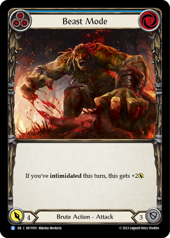 Beast Mode (Blue) | Rare [Non Foil]