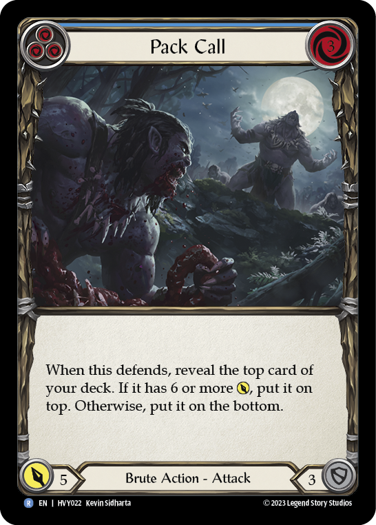 Pack Call (Blue) | Rare [Non Foil]
