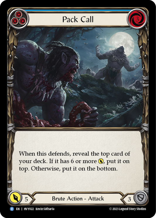 Pack Call (Blue) | Rare [Non Foil]