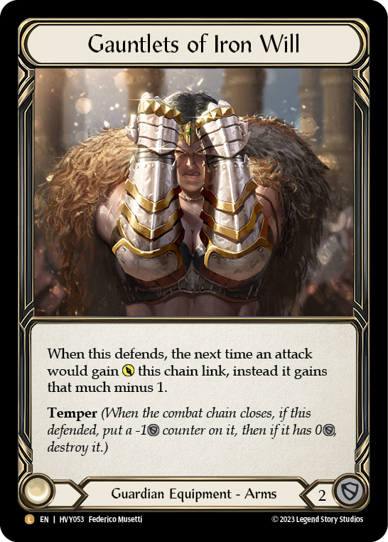 Gauntlets of Iron Will | Legendary [Rainbow Foil]