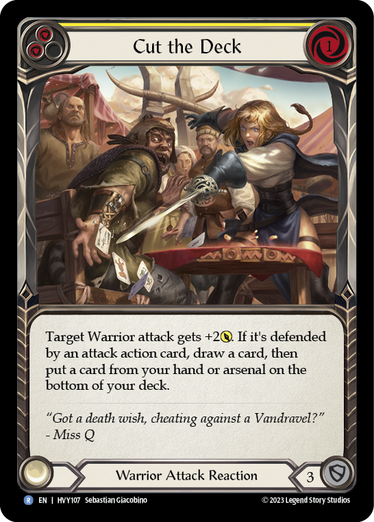 Cut the Deck (Yellow) | Rare [Non Foil]