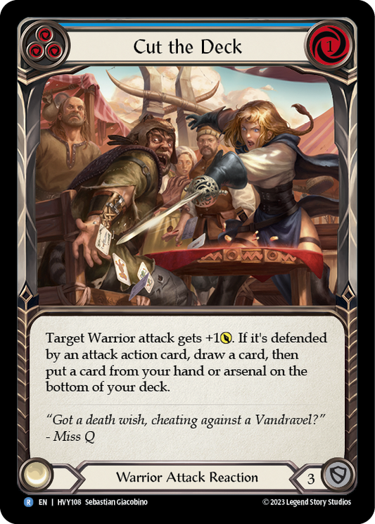 Cut the Deck (Blue) | Rare [Non Foil]