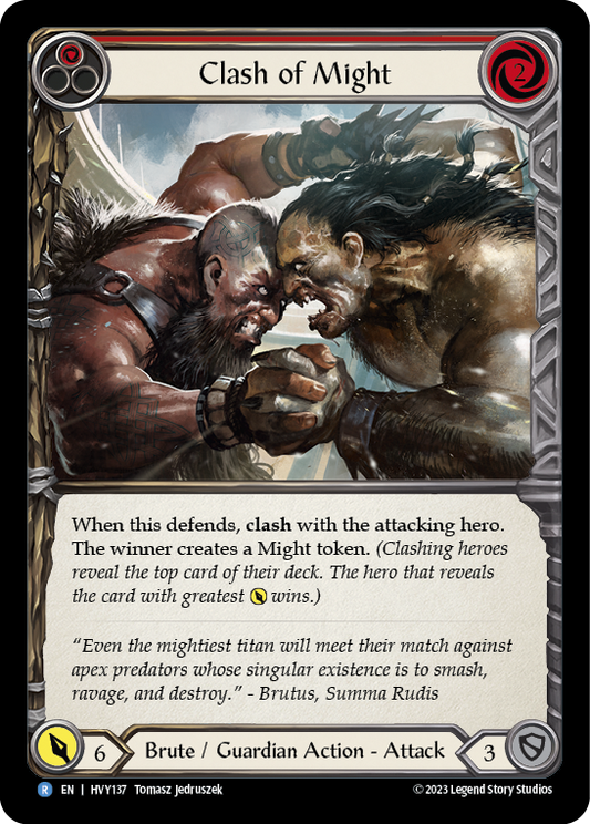Clash of Might (Red) | Rare [Rainbow Foil]
