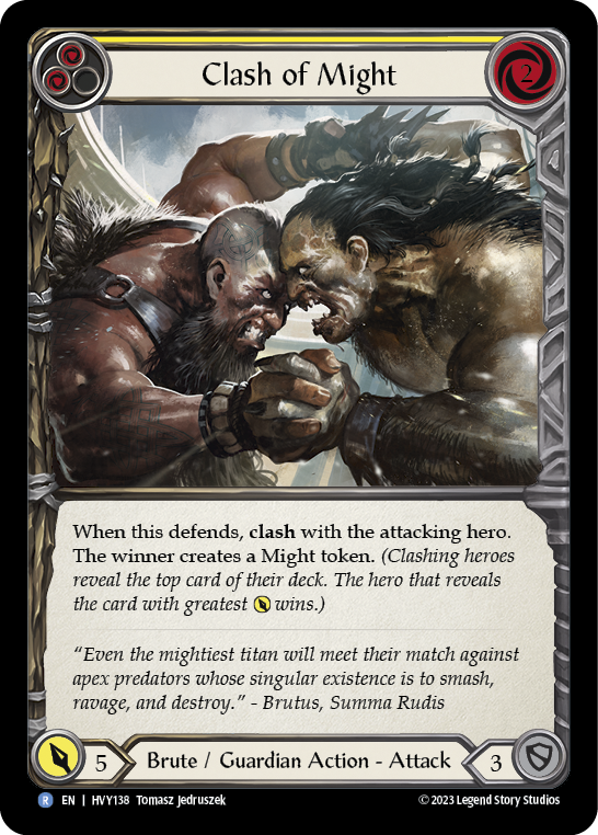Clash of Might (Yellow) | Rare [Non Foil]