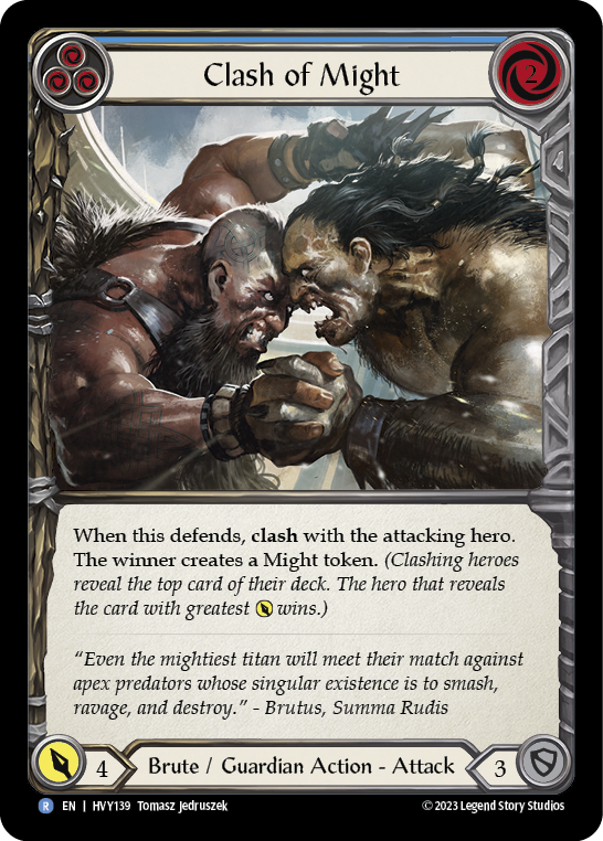 Clash of Might (Blue) | Rare [Non Foil]