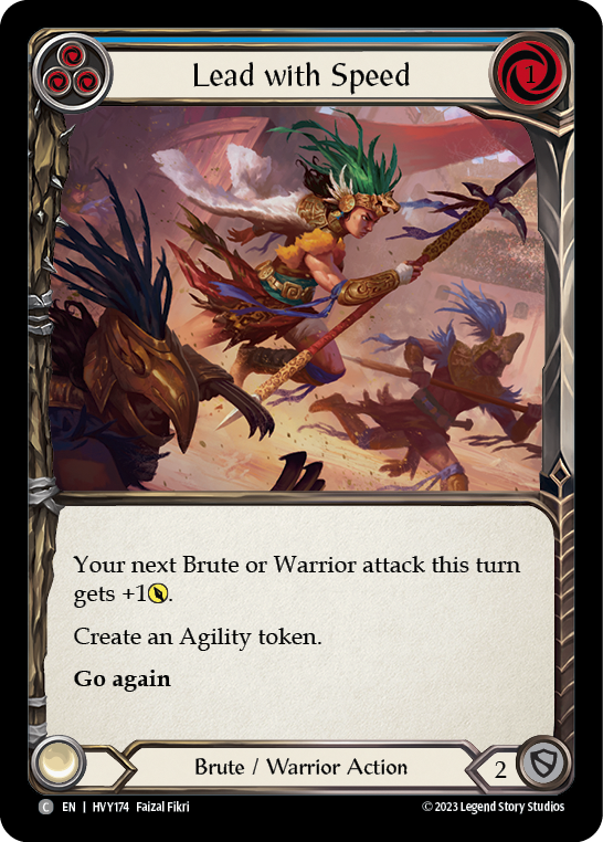 Lead with Speed (Blue) | Common [Rainbow Foil]