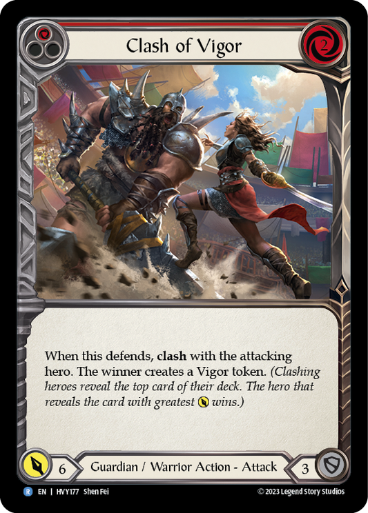 Clash of Vigor (Red) | Rare [Rainbow Foil]