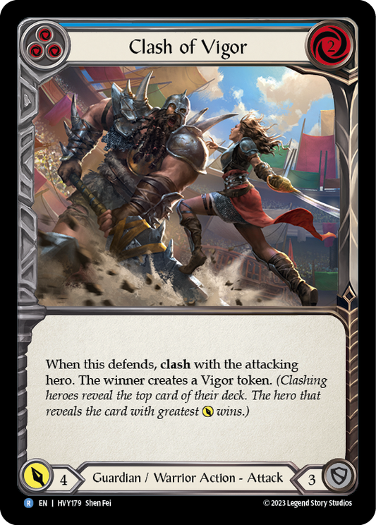 Clash of Vigor (Blue) | Rare [Rainbow Foil]