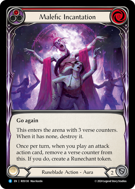 Malefic Incantation (Red) | Rare [Non Foil]