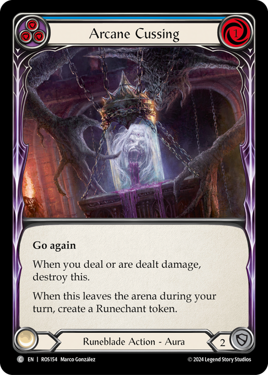 Arcane Cussing (Blue) | Common [Rainbow Foil]