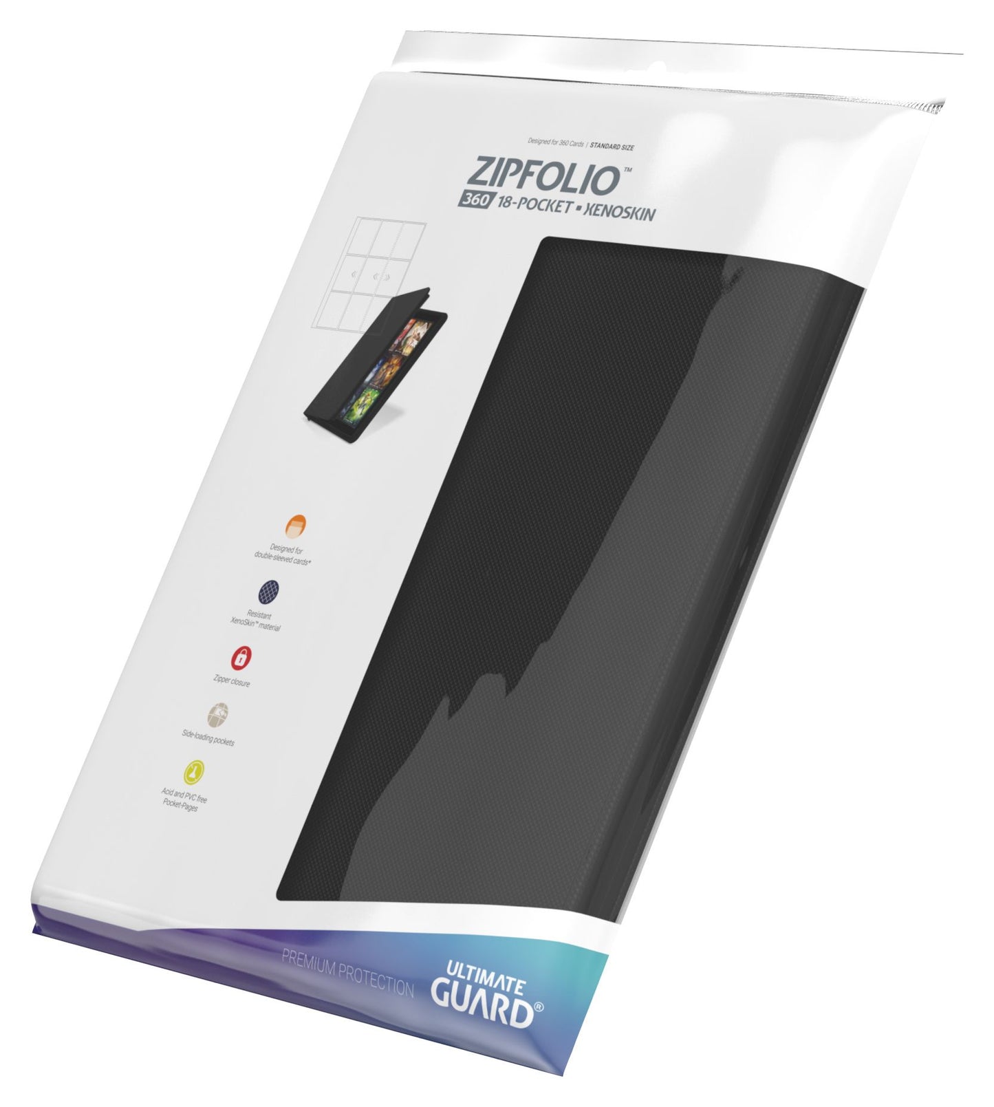 Ultimate Guard Zipfolio Xenoskin - 360 (18 pockets) [Black]