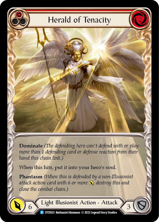 Herald of Tenacity (Blue) | Rare [Extended Art] – Storm Gate Games