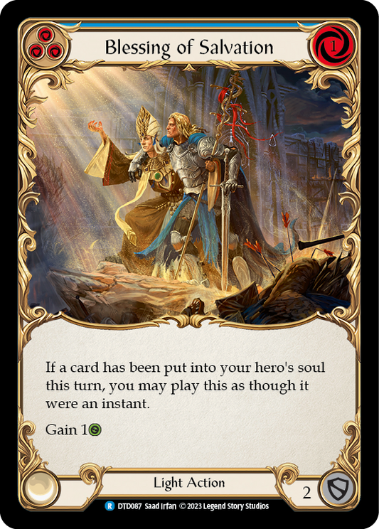 Blessing of Salvation (Blue) | Rare [Rainbow Foil]