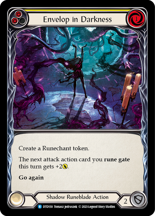 Envelop in Darkness (Yellow) | Rare [Rainbow Foil]