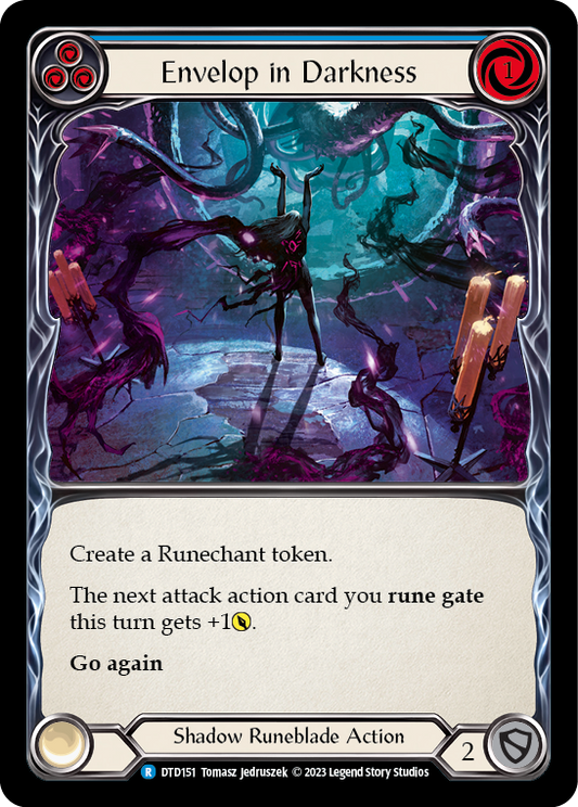 Envelop in Darkness (Blue) | Rare [Rainbow Foil]