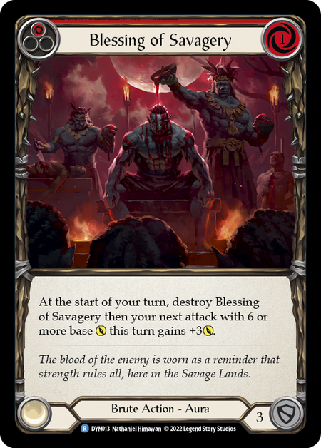 Blessing of Savagery (Red) | Rare [Rainbow Foil]
