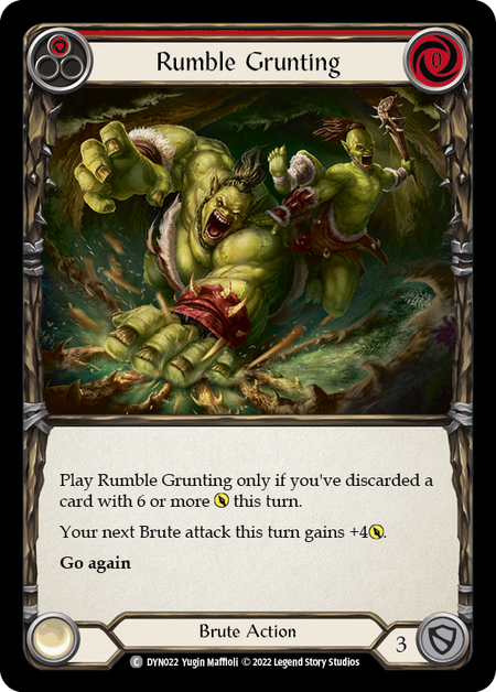 Rumble Grunting (Red) | Common [Rainbow Foil]