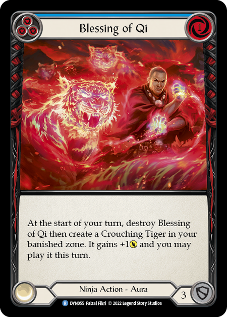 Blessing of Qi (Blue) DYN+MST | Rare [Rainbow Foil]