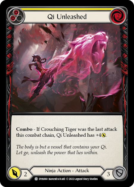 Qi Unleashed (Yellow) | Common [Rainbow Foil]