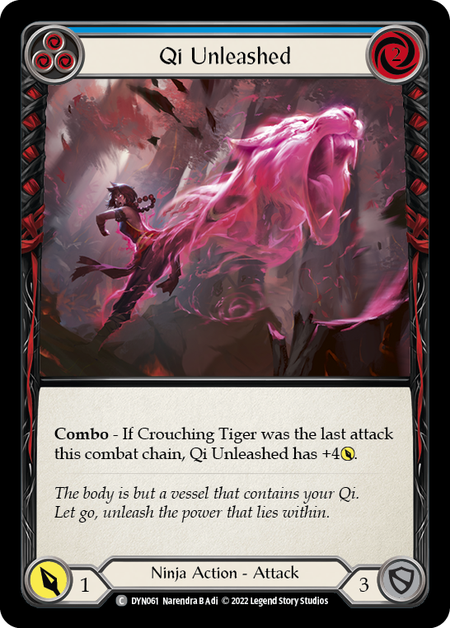 Qi Unleashed (Blue) | Common [Rainbow Foil]
