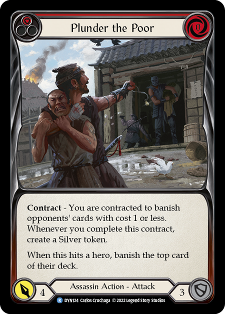 Plunder the Poor (Red) | Rare [Rainbow Foil]