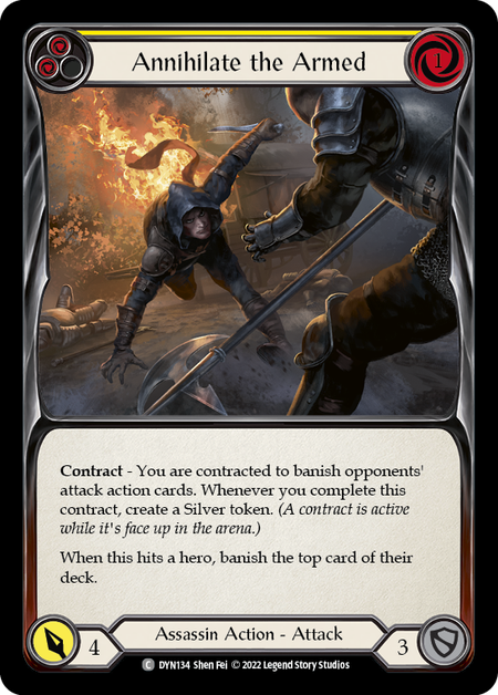 Annihilate the Armed (Yellow) | Common [Rainbow Foil]