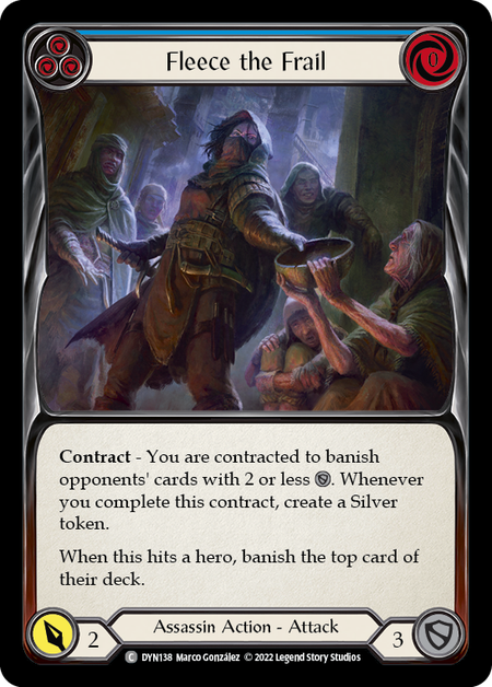 Fleece the Frail (Blue) | Common [Rainbow Foil]