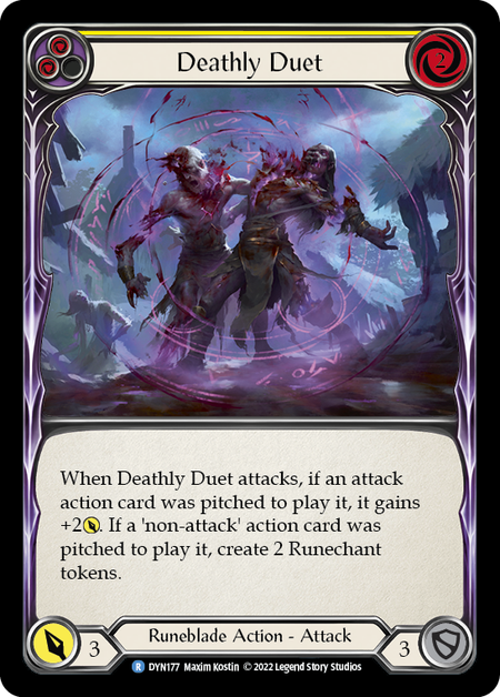 Deathly Duet (Yellow) | Rare [Rainbow Foil]
