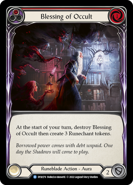 Blessing of Occult (Red) | Rare [Rainbow Foil]