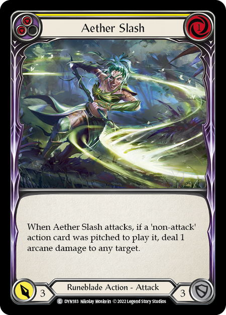 Aether Slash (Yellow) | Common [Rainbow Foil]