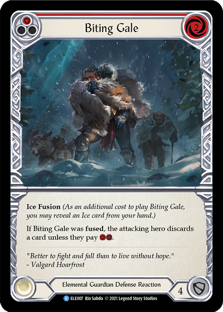 Biting Gale (Red) | Rare [Rainbow Foil] - First Edition
