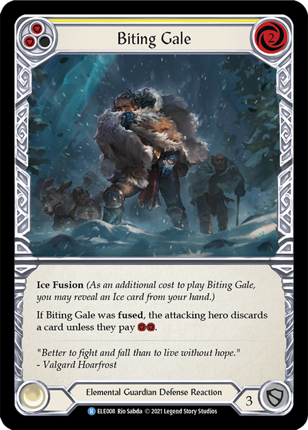 Biting Gale (Yellow) | Rare [Rainbow Foil] - First Edition