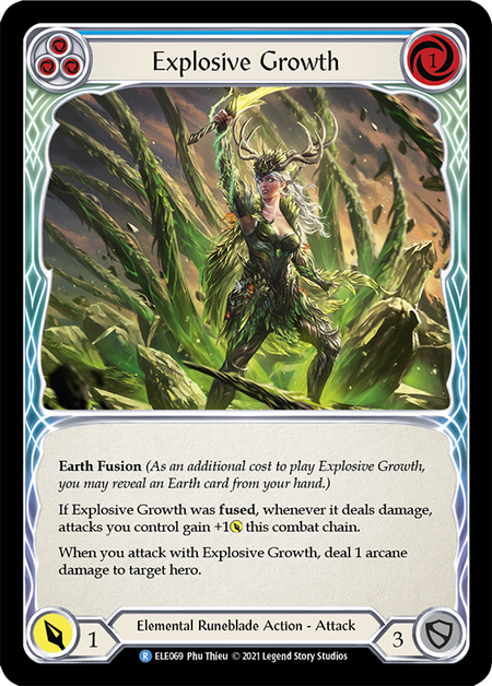 Explosive Growth (Blue) | Rare [Rainbow Foil] - First Edition