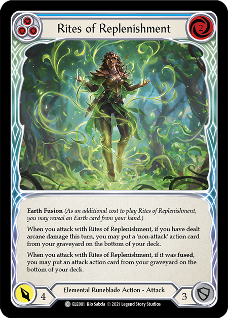 Rites of Replenishment (Blue) | Common [Rainbow Foil] - First Edition