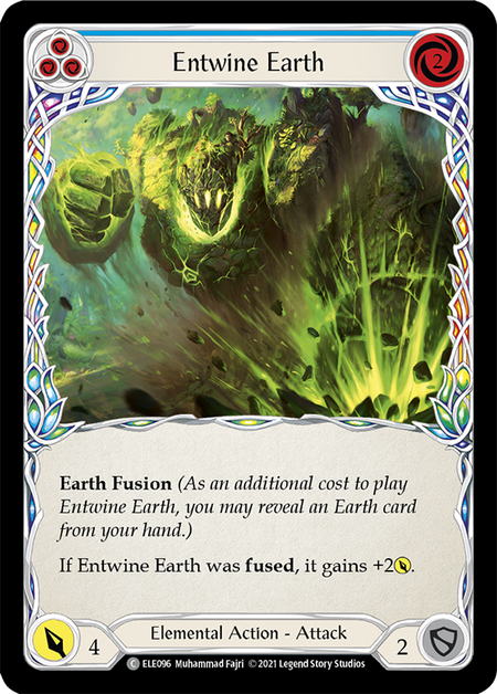 Entwine Earth (Blue) | Common [Rainbow Foil] - First Edition