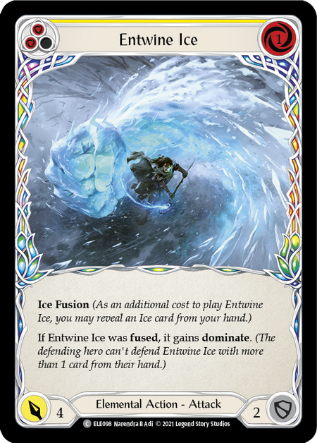 Entwine Ice (Yellow) | Common [Rainbow Foil] - First Edition
