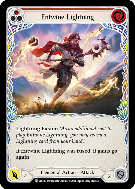 Entwine Lightning (Red) | Common [Rainbow Foil] - First Edition