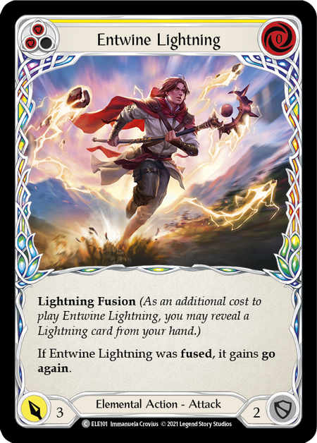 Entwine Lightning (Yellow) | Common [Rainbow Foil] - First Edition