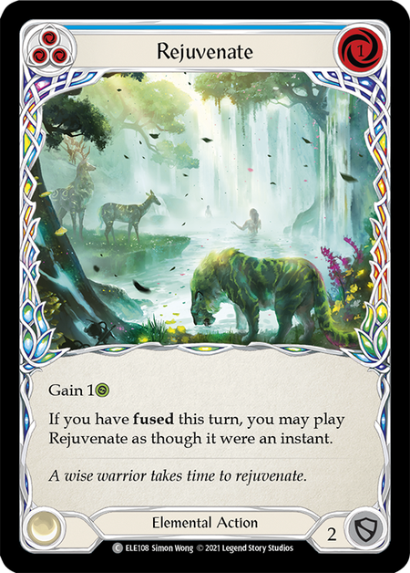 Rejuvenate (Blue) | Common [Rainbow Foil] - First Edition