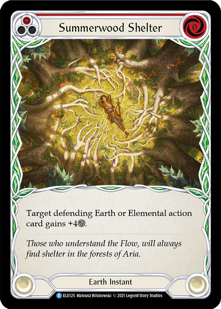 Summerwood Shelter (Red) | Rare [Rainbow Foil] - First Edition