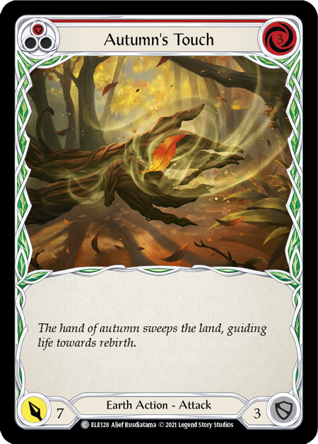 Autumn's Touch (Red) | Common [Rainbow Foil] - First Edition