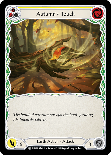 Autumn's Touch (Yellow) | Common [Rainbow Foil] - First Edition