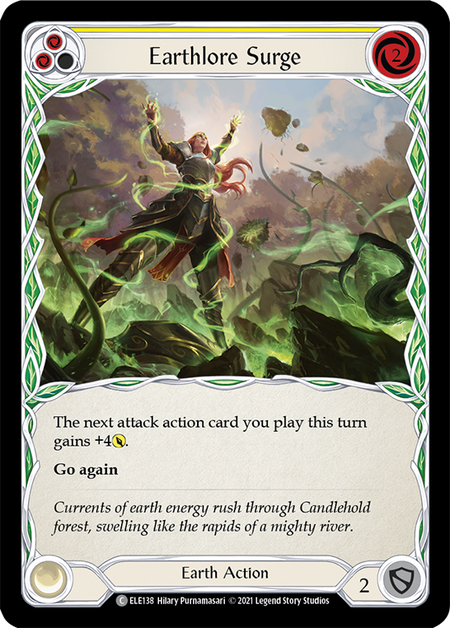 Earthlore Surge (Yellow) | Common [Rainbow Foil] - First Edition