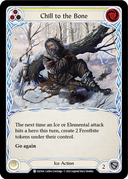 Chill to the Bone (Yellow) | Common [Rainbow Foil] - First Edition