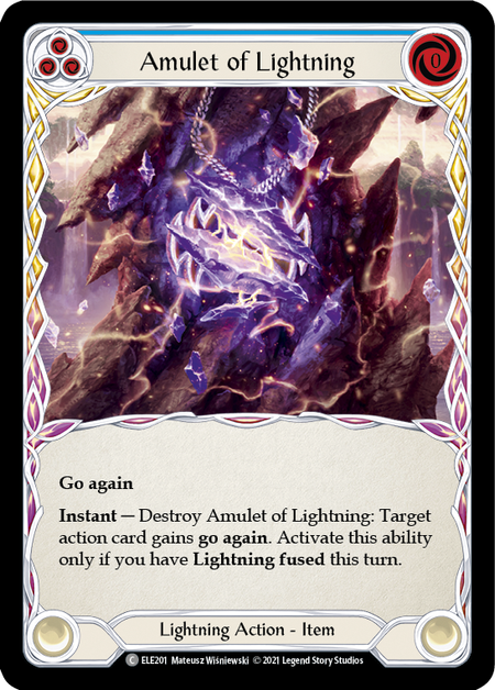 Amulet of Lightning | Common [Rainbow Foil] - First Edition