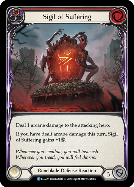Sigil of Suffering (Red) | Rare [Rainbow Foil] - First Edition